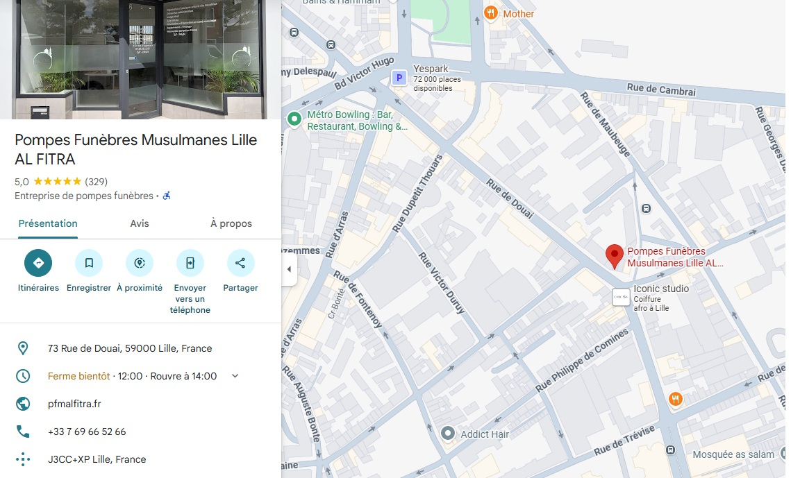 Qu'est-ce qui fait d'Al Fitra les pompes funèbres musulmanes les mieux notées de Lille ?